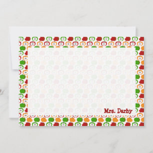 Cartão De Notas Maçãs! Maçãs! Maçãs! Papel de Carta Personalizado