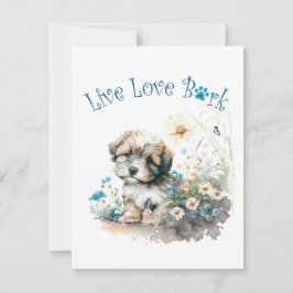 Cartão De Notas Mãe de Cachorro Havanês Floral
