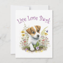Cartão De Notas Mãe de Jack Russell Floral