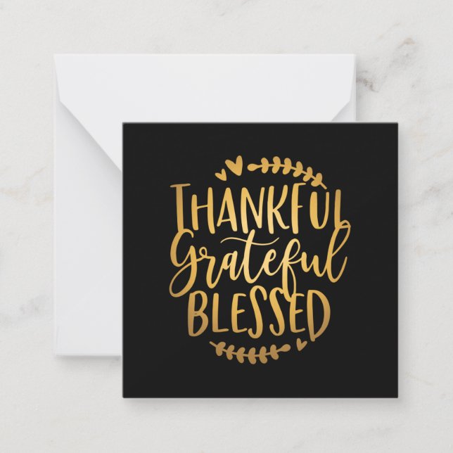 Cartão De Notas Mãe Grata Agradecida e Abençoada (Frente)