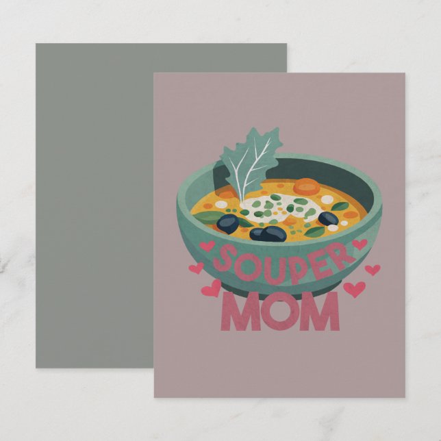 Cartão De Notas Mãe Super Sopa (Frente/Verso)