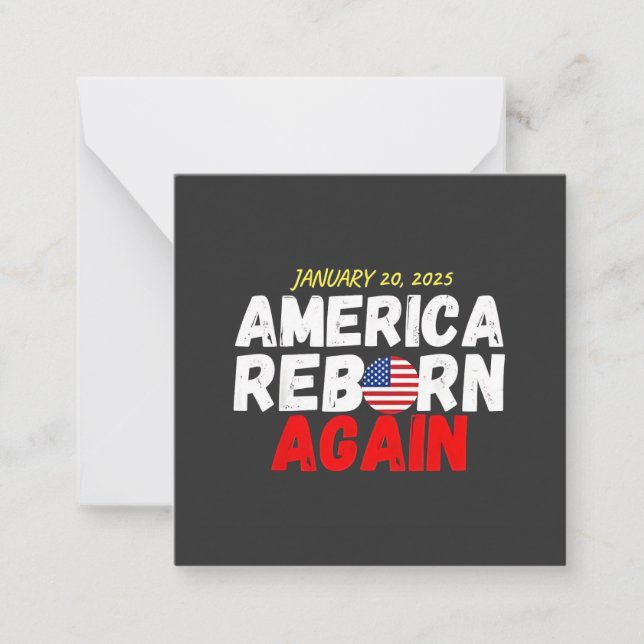 Cartão De Notas Maga American Reborn Novamente Inauguração Trump (Frente)