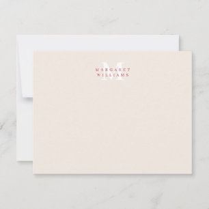 Cartão De Notas Magenta Moderno Minimalista Simples Tendência