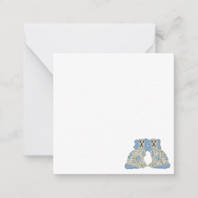 Cartão De Notas Magnolia Staffordshire Dogs Ginger Jars (Frente)