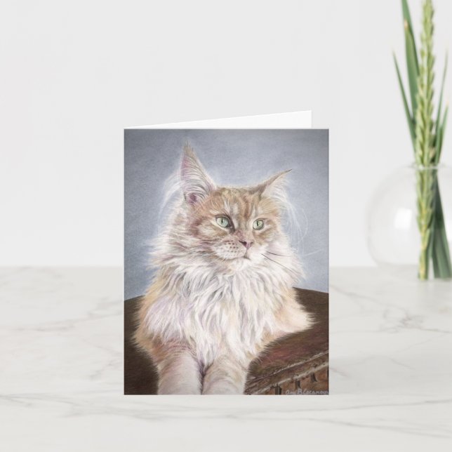 Cartão De Notas Maine Coon cat (Frente)