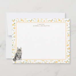 Cartão De Notas Maine Coon Cat Stationery Personalizado