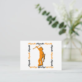Cartão De Notas Majorette Notecard #2 (Cor de Branco Laranja Preto