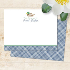 Cartão De Notas Mallard Duck Baby Boy do Enfermeiro de Papelaria