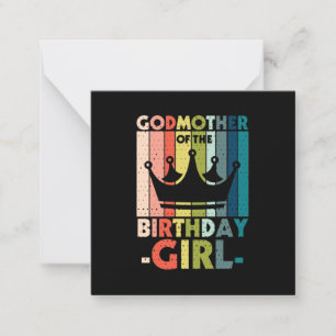 Cartão De Notas Mamãe Arte Madrinha Da Menina Do Aniversário