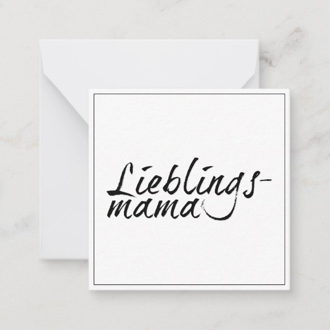 Cartão De Notas Mamãe favorita (Frente)