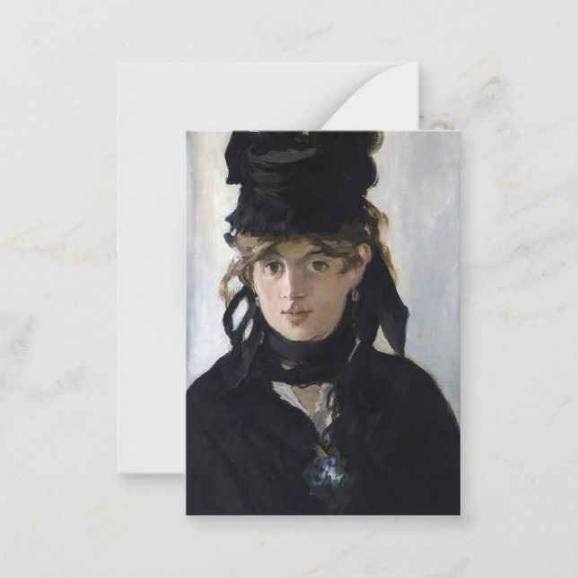 Cartão De Notas Manet - Berthe Morisot com um buquê de violetas (Frente)