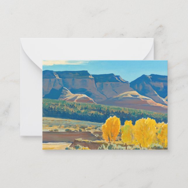 Cartão De Notas Manhã pacífica por Maynard Dixon (Frente)