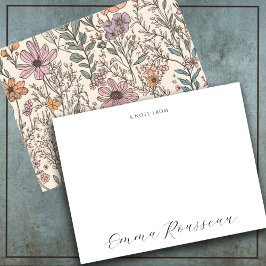 Cartão De Notas Manuscrito De Curvas De Água