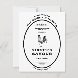 Cartão De Notas Marca comercial, o galo-arudo, personalizável