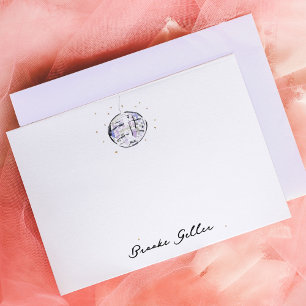Cartão De Notas Marca de Disco Estudada em Estrelas Personalizada