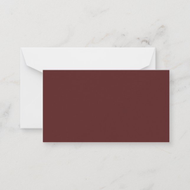 Cartão De Notas Marca Personalizada Vermelha Profunda Burgundia (Frente)
