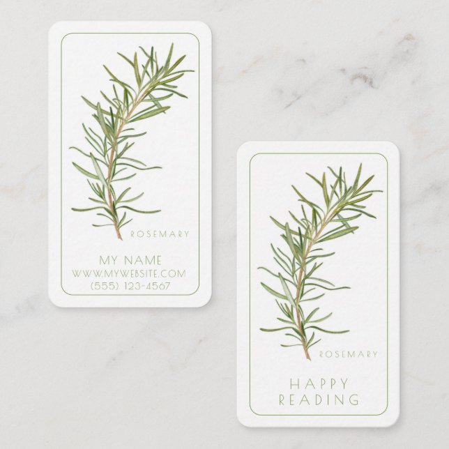 Cartão De Notas Marcadores de Negócio FRESCOS ROSEMARY - Placa 3.5 (Frente/Verso)