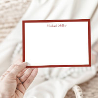 Masculina de quadro simples, Vermelho-tijolo