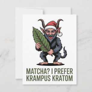 Cartão De Notas Matcha? Eu Prefiro Krampus Kratom Natal Divertido