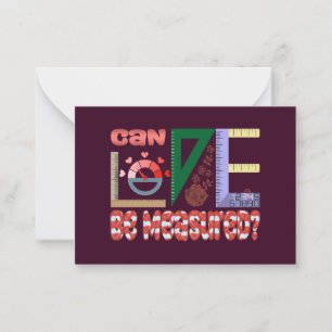 Cartão De Notas Medidas do Amor
