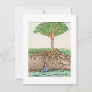 Cartão De Notas Meditação de Grounding