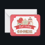 Cartão De Notas Melhor Prêmio de cookies de Provando<br><div class="desc">Este Best Provando Cookie é concedido à pessoa na sua troca de biscoitos com a maioria dos votos para o melhor biscoito. Coordena-se com os outros produtos da coleção de Bolachas de Natal.</div>