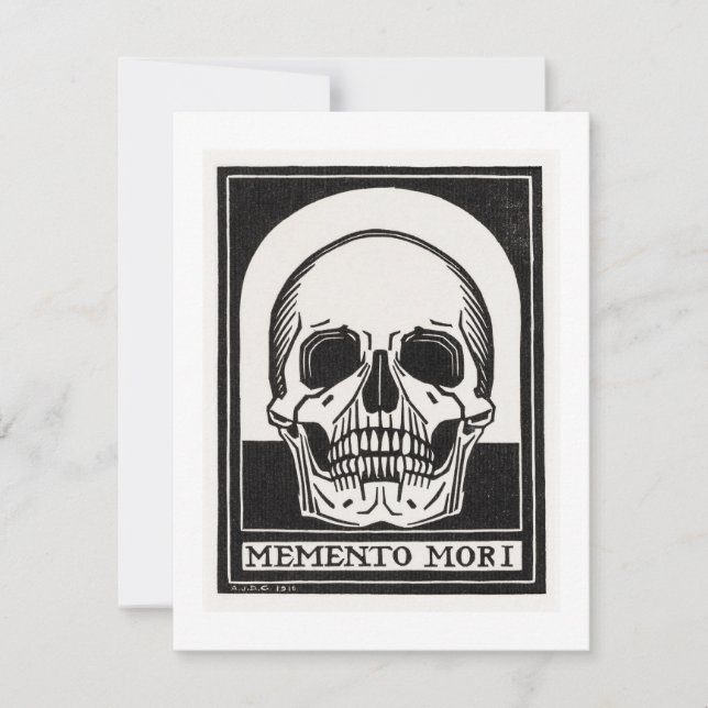 Cartão De Notas Memento Mori Skull (Frente)