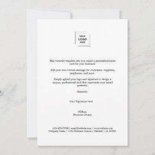 Cartão De Notas Memorando de Negócios   Logotipo de Assinatura Min