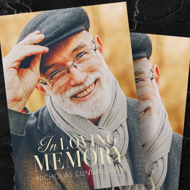 Cartão De Notas Memorial Elegante Moderno de Memória Amante (Criador carregado)