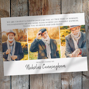 Cartão De Notas Memorial Três Foto Personalizada e Mensagem Obriga