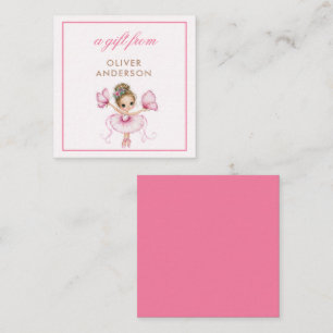 Cartão De Notas Menina Bailarina Rosa Caprichosa