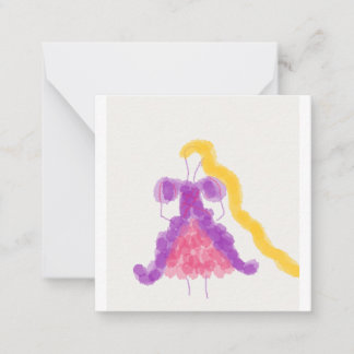 Cartão De Notas Meninas Flor Rapunzel