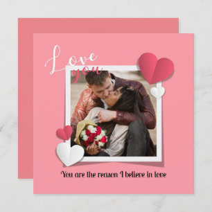 Cartão De Notas Mensagem de Foto e Amor Personalizada Moderna
