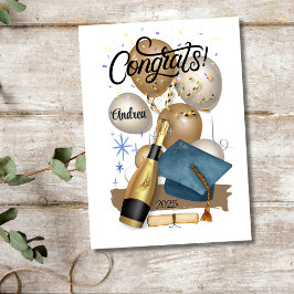 Cartão De Notas Mensagem Pessoal de Graduação