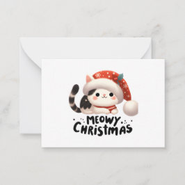 Cartão De Notas Meowy Christmas