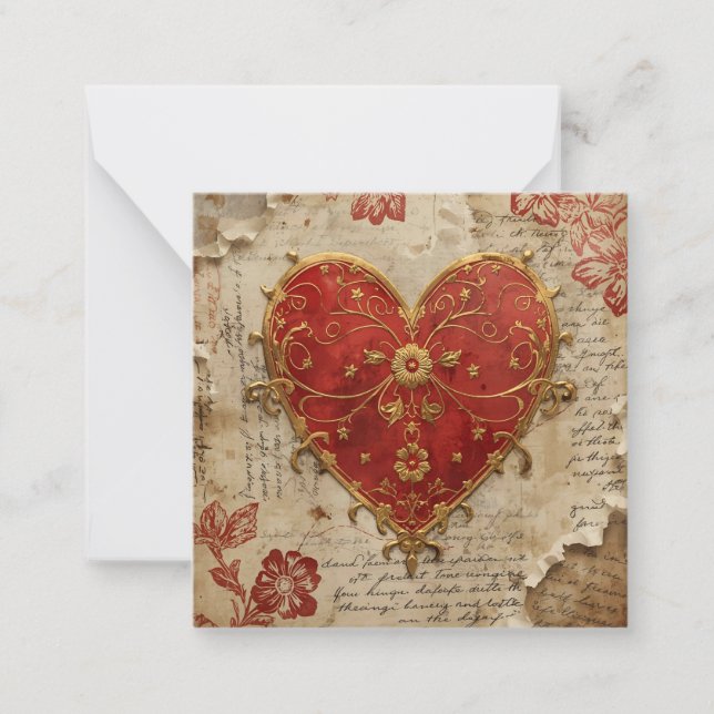 Cartão De Notas Meu Coração  (Frente)