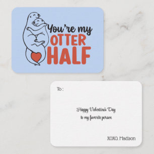 Cartão De Notas Meu Dia de os namorados Meio Engraçado Pun Gelado