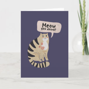 Cartão De Notas Miau Que Está Fazendo?