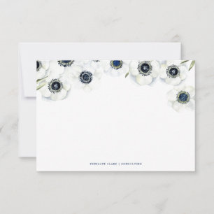 Cartão De Notas Midnight Anemone   Casamento Floral