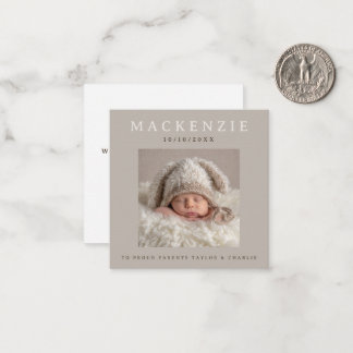 Cartão De Notas Mini Foto Novo Bebê Foto Personalizada 2 lados