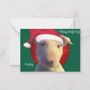 Cartão De Notas mini papai noel wuf wuf