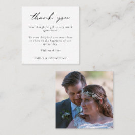 Cartão De Notas Mini tamanho| Texto minimalista Foto de casamento