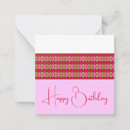 Cartão De Notas Miniatura Floral Brilhante