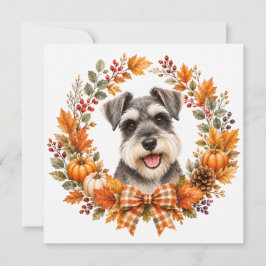 Cartão De Notas Miniature Schnauzer Outono