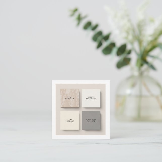 Cartão De Notas Minimalist Inspirational Notes | Modern Of (Em pé/Frente)