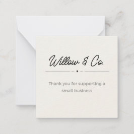 Cartão De Notas Minimalist Modern Small Business Thank You Card