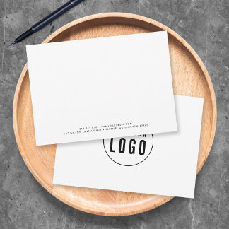 Cartão De Notas Minimalista Moderno Adicionar Logotipo Negócios