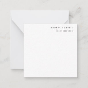 Cartão De Notas Minimalista Moderno Branco Simples