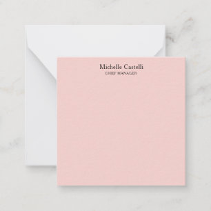 Cartão De Notas Minimalista Profissional Único Clássico Pastel
