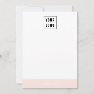 Cartão De Notas Minimalista simples de logotipo
